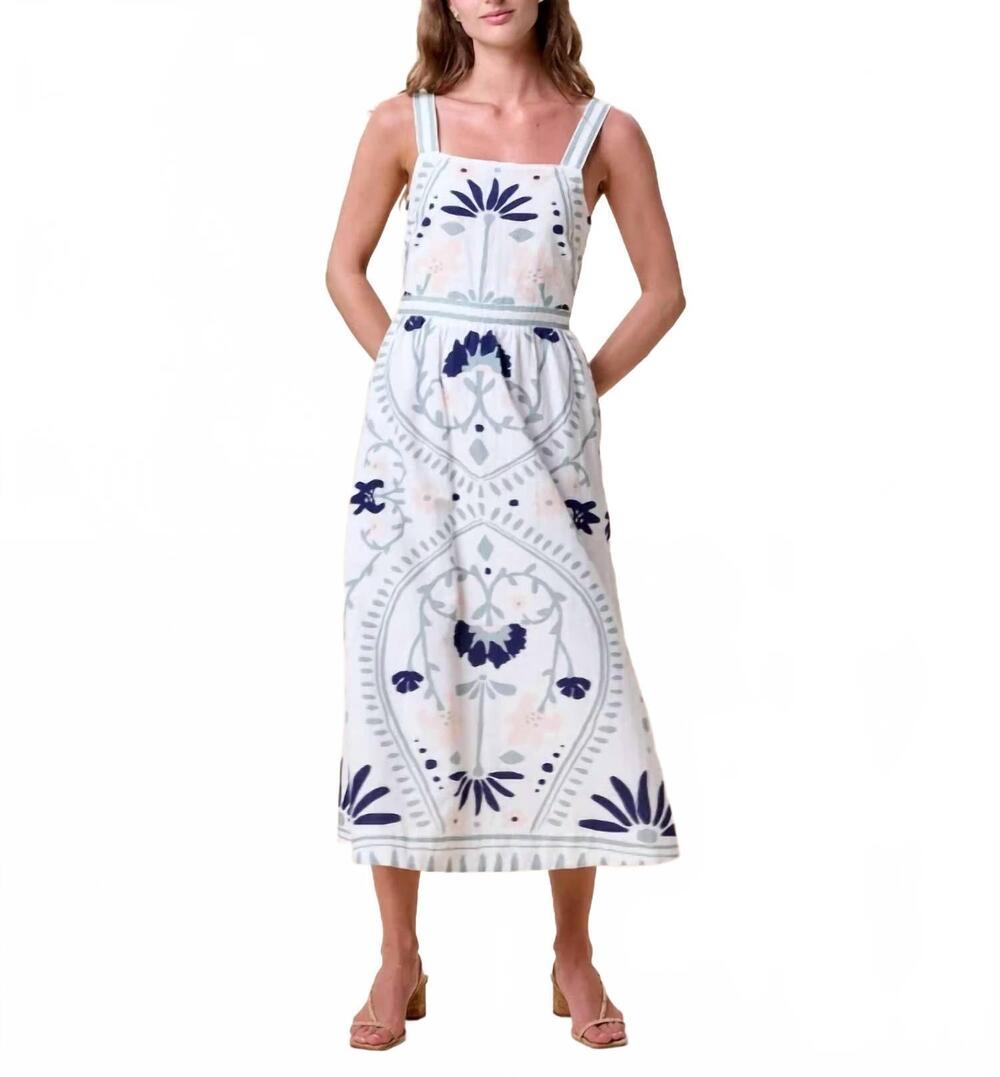NEW CLEOBELLA carmen midi dress in liliana blue sur